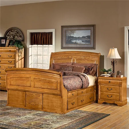 King Sleigh/Storage Bed